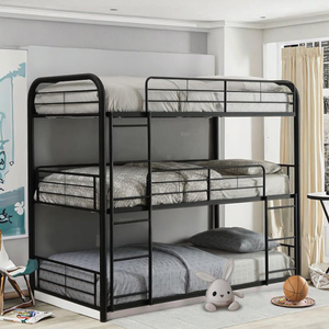 <span class=keywords><strong>Lit</strong></span> superposé à trois niveaux en bois massif au design moderne pour adultes <span class=keywords><strong>Lit</strong></span> superposé triple style - Product Image 6