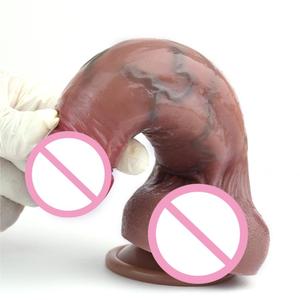 8 Zoll groß Realistischer Silikon Penis für Frau Masturbation weiche <span class=keywords><strong>Vagina</strong></span> G-Punkt-<span class=keywords><strong>Massage</strong></span> Künstlicher Dildo mit Sauger Sexspielzeug - Product Image 5