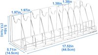 Organisateur de ceintures en acrylique - Support de rangement transparent pour ceintures avec séparateurs amovibles - 7 compartiments et support de présentation