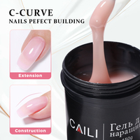 CAILI 150g Gel de construction pour ongles auto-nivelant, épais et dur, avec logo personnalisé, flexible et résistant, pour extension d'ongles en salon
