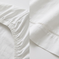 Ensemble de draps de lit en coton 100% 80 fils/cm² avec étiquette personnalisée - Ensemble de literie de luxe certifié OEKO-TEX - Vente en gros - Collection hôtelière OEM/ODM