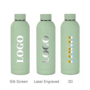Borracce Termiche Sportive Personalizzate con Logo 350ml/500ml/750ml in Acciaio Inox con Superficie in Gomma Morbida Verniciata per Promozione - Product Image 2