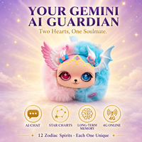 Robot éducatif IA en peluche en forme de chat avec contrôle par application en temps réel pour garçons de 2 à 14 ans, rembourrage en polyester et coton PP, cadeau de Noël