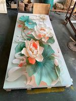 Nouvelle couleur, feuille de marbre en PVC imprimée en 5D, panneau mural intérieur moderne avec finition UV, conception graphique activée