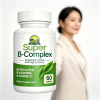 Comprimés Super Complexe B à Libération Prolongée - Vitamines B Méthyliées 5-MTHF Folate & Méthyl B12 - Meilleures Ventes