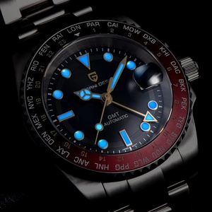 Montres pour hommes PAGANI DESIGN PD-1758 40MM GMT NH34 avec cadran cartographique, montres de luxe haut de gamme, montre mécanique automatique pour hommes, saphir - Product Image 6