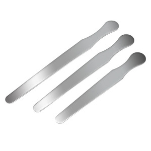 Depresor de lengua de acero inoxidable de 14/16/18 cm, depresor de lengua metálico para entrenamiento en exámenes orales, disco redondo para agitar. - Product Image 1