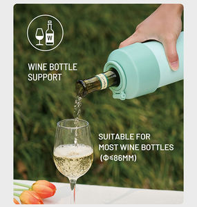 Enfriador de latas de acero inoxidable 304 de diseño amigable, enfriador aislado SUS, soporte para botella de cerveza - Product Image 6