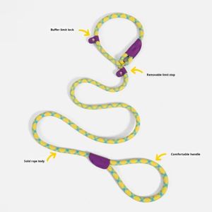 Ensemble laisse et collier tactique 2-en-1 pour chien avec logo personnalisé, laisse de dressage robuste, corde de marche durable avec rubans classiques - Product Image 2