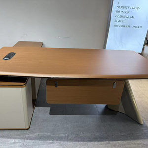Conjunto de muebles de oficina de lujo moderno contemporáneo Durable Último ejecutivo CEO Escritorio Gerente Mesa de uso de empresa de MDF en forma de L - Product Image 1