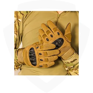 Doublesafe, venta al por mayor, caqui, entrenamiento al aire libre, dedo completo, nudillos duros, guantes protectores de seguridad, guantes tácticos de nailon y poliéster - Product Image 4