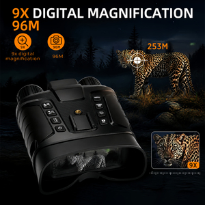 Telescopio de visión nocturna a todo color con 96MP, 4K HD, visión nocturna con poca luz, zoom 9X, alcance de 600m en la oscuridad total, binoculares de visión nocturna. - Product Image 4