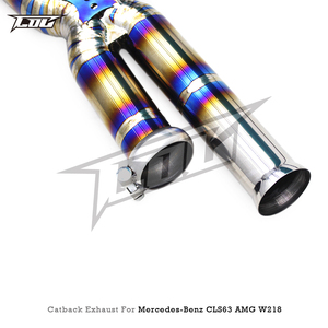 ท่อไอเสียแบบตรงรุ่นสำหรับ Mercedes-Benz CLS63 AMG W218 5.5T ปี 2013-2017 Boska Valvetronic Catback Muffler พร้อมปลายท่อสีเงิน - Product Image 2