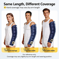 Masseur de bras à compression d'air 360° avec airbag intégral, pétrissage manuel, thérapie thermique, vibration à 3 niveaux, batterie 3000 mAh, relaxation profonde