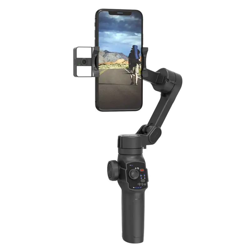 L9 3 eksen 360 rotasyon telefon Gimbal sabitleyici Video Vlog çekim canlı akış Gimbal için teleskopik Selfie sopa ile