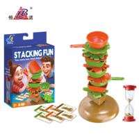Jeu de société interactif en plastique pour enfants, mini-plateau de jeu de table, jouets éducatifs de tri, d'empilage et de superposition pour le jeu d'imitation, vente en gros