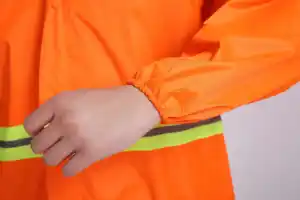 Impermeabile Oxfor arancione con nastro riflettente personalizza cappotto antipioggia impermeabile arancione portatile impermeabile da uomo impermeabile da pioggia moto