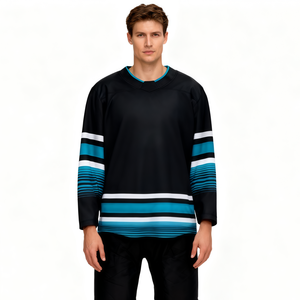 Großhandel Mode Individuelles Team-Name Eishockey-Trikot Übergroßes Sublimiertes Eishockey-Uniform Blanko Sportbekleidung für Herren - Product Image 2