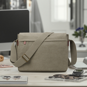 Sac de messager en toile vierge vintage pour hommes <span class=keywords><strong>sacoche</strong></span> de livre élégante - Product Image 1