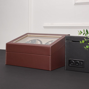 Eonluxe <span class=keywords><strong>Remontoir</strong></span> de montres 10 emplacements double tête avec moteur en PU, remontage <span class=keywords><strong>automatique</strong></span>, boîte de rangement et de présentation <span class=keywords><strong>pour</strong></span> montres mécaniques 2026 Nouveau - Product Image 3