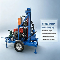 Máquina Perforadora de Pozos de Agua Móvil LY150 con Motor Diésel para Proyectos Rurales en África, Riego de Campos Agrícolas y Perforación de Pozos de Agua Potable