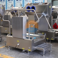 Machine de lavage automatique de bottes avec contrôle d'accès et sécheur de mains pour ligne de lavage de bottes destinée aux abattoirs