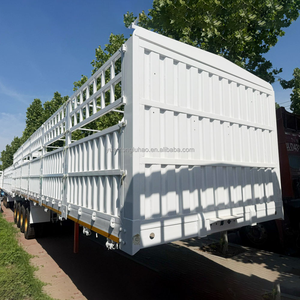 Semirremolque de Estacas con Estructura Reforzada de 3/4 Ejes, Semirremolque de Carga con Barandas de Alta Capacidad para Transporte de Caña de Azúcar - Product Image 1