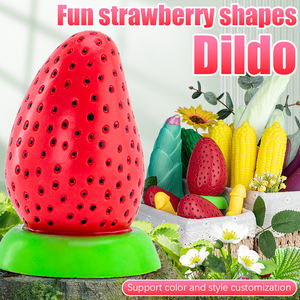 Dildo de Silicona con Forma de Fruta y Verdura de Fantasía, Tapón Anal, Lindo Masajeador de Próstata, Juguete Sexual para Masturbación Masculina y Femenina - Product Image 1