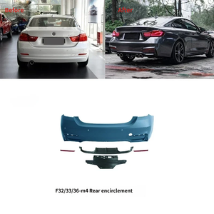Hot Performance Upgrade Exhaust Pipe Spoiler Front and Rear Car Bumpers Body Kit for BMW 4 Series F32/33/36/M4 - Product Image 4