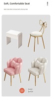 Coiffeuse avec structure en bois massif, style moderne pour chambre à coucher, nouveau style simple 2026, luxe léger, sensation haut de gamme, chambre principale