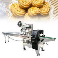 Machine d'emballage automatique horizontale SZ-100 pour sachets coussin, ligne de production alimentaire industrielle, machine d'emballage efficace pour biscuits