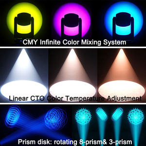 Igracelite 700W LED BSW Hybrid Moving Head 3 in 1 Beam Spot Wash CMY CTO Zoom 7500K 23CH DMX512 RDM Illuminazione Scenica - Product Image 4