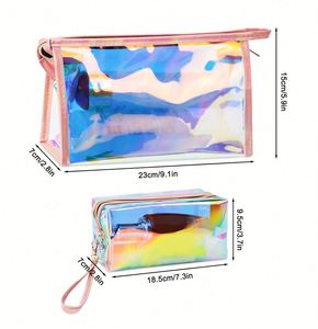 Factory Promotional Custom <b>Bag</b> With Logo Waterproof Transparent Cosmetic Personalized Toiletry <b>Bags</b> - Product Image 3