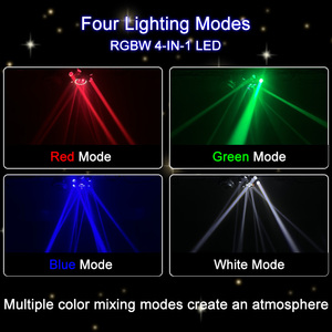 Projecteur de scène LED à 6 bras avec télécommande/contrôle DMX, stroboscope activé par le son pour <span class=keywords><strong>DJ</strong></span>/fêtes/festivals - Product Image 4
