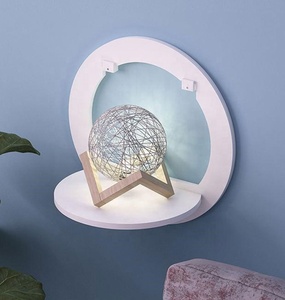 Support mural pour télévision, décoration murale pour chambre à coucher, balcon, chevet, support pour pot de fleurs, étagère de rangement, étagère murale sans perçage - Product Image 2