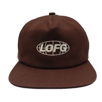 Casquettes en sergé de coton personnalisées 5 panneaux bicolores non structurées avec logo brodé Snapback
