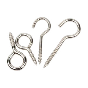 Iron Sheep's Eye Screw Hook Figure Eight Lamp Hook For Craft Diy Jewelry Making Standard Size Classic Style - Product Image 1