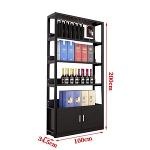 Nhà Máy Tùy Chỉnh Cửa Hàng Rượu Thiết Kế Nội Thất Kệ Lưu Trữ Rượu Hiển Thị Tủ <span class=keywords><strong>Kiosk</strong></span> Giá Cho Rượu Rượu Lưu Trữ Đồ Đạc - Product Image 1