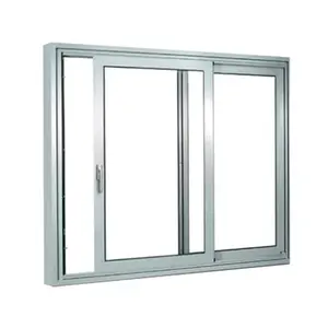 Fenêtres modernes insonorisées à double vitrage en alliage d'aluminium Portes et fenêtres coulissantes en verre à battant