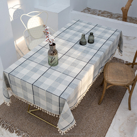 Nappe épaisse en toile de jute rectangle rustique linge de table en lin de coton nappes couverture de table imperméable sans rides pour la cuisine
