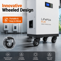 Système de stockage d'énergie solaire sur roues NEVO SOLAR 16,08 kWh LiFePO4 51,2 V 314 Ah compatible avec les onduleurs domestiques