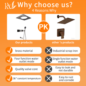 Yake soffitto incorporato miscelatore doccia Led Taps Display digitale pioggia cascata bagno rubinetto termostatico doccia miscelatore - Product Image 3