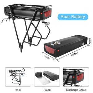 Baterai Sepeda Listrik LiFePO4 Dengan Rak Belakang 36V 48V 52V 15Ah 20Ah 25Ah 30Ah - Product Image 4