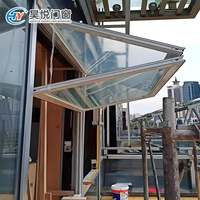 Fenêtres pliantes verticales en aluminium trempé de style accordéon, résistantes au vent et aux ouragans