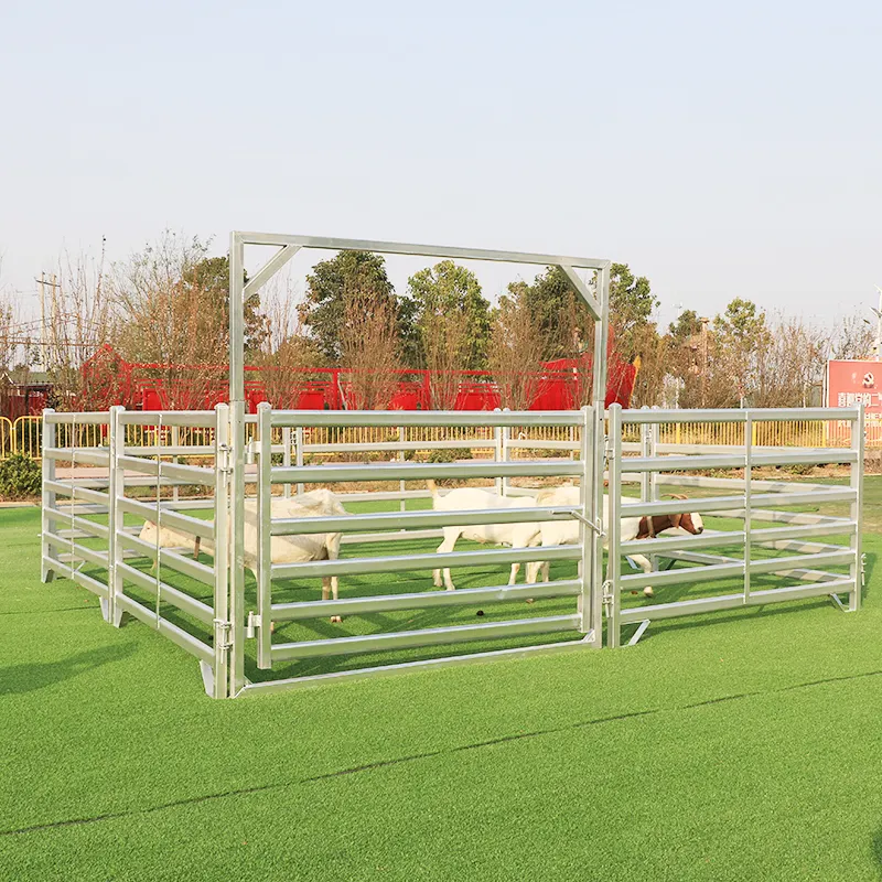 6 Bar High Quality Utility Demountable Horse Round Yard corral panel pens Panels Pens cattle panels