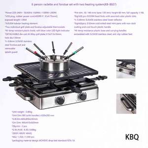 Grill électrique sans fumée en PTFE antiadhésif avec prise européenne, barbecue coréen, plaque chauffante, <span class=keywords><strong>fondue</strong></span> pour usage domestique et hôtelier - Product Image 6