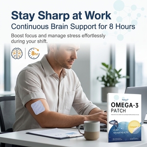 Patch transdermique d'huile <span class=keywords><strong>de</strong></span> poisson <span class=keywords><strong>de</strong></span> mer Omega-3 Plus <span class=keywords><strong>de</strong></span> qualité supérieure pour la protection du cœur et du cerveau - Product Image 6