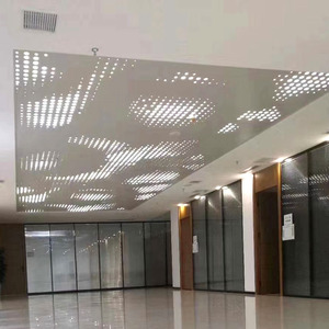Techo <span class=keywords><strong>de</strong></span> aluminio perforado que transmite la luz para el vestíbulo <span class=keywords><strong>de</strong></span> un hotel, paneles <span class=keywords><strong>de</strong></span> techo <span class=keywords><strong>de</strong></span> aluminio luminosos artísticos personalizados - Product Image 4