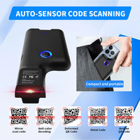YJ-6606 Mini Lector de Códigos de Barras QR 2D Portátil, Escáner de Códigos de Barras Inalámbrico BT con Clip para Teléfono Celular