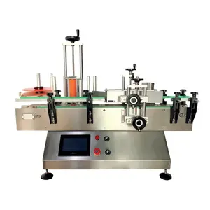 Easy operate automatic small labeling machine round bottle adhesive sticker wrapping labeling machine